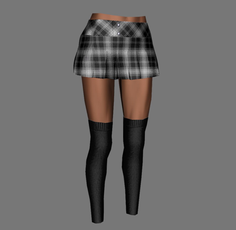 Skirt and Knee-High Socks