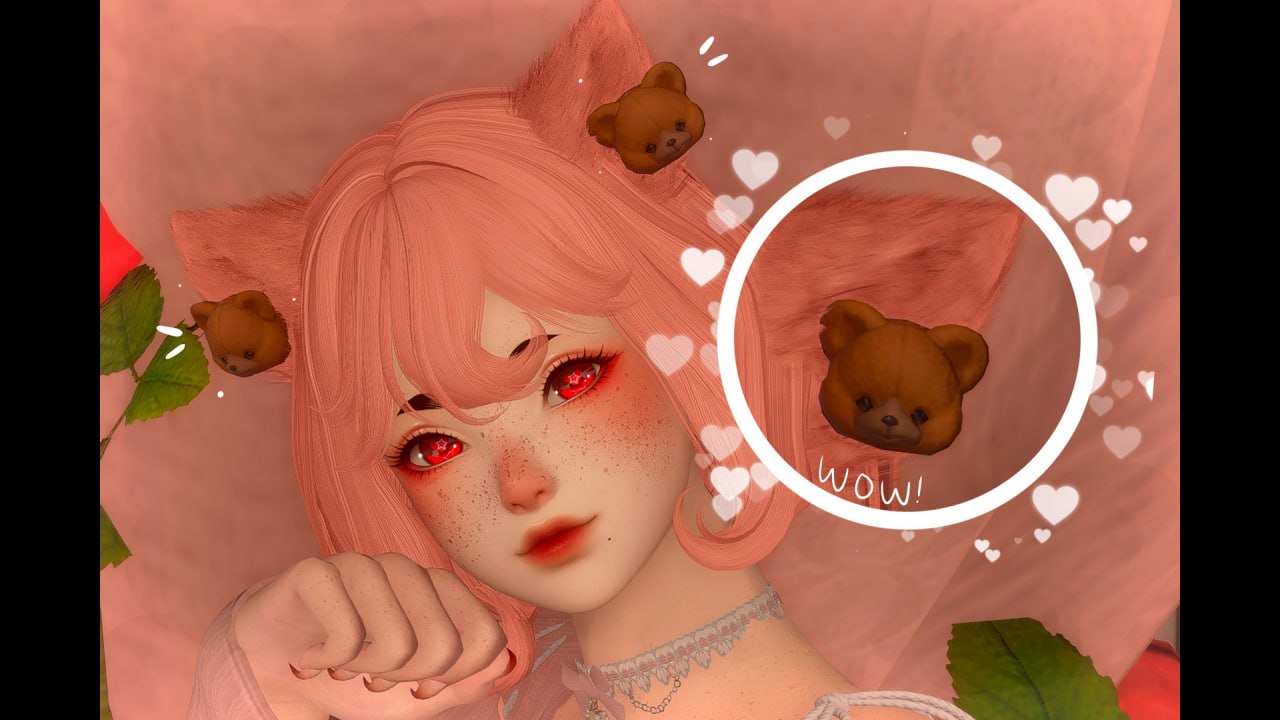 Teddy Bear Earrings for Clockup Flowers