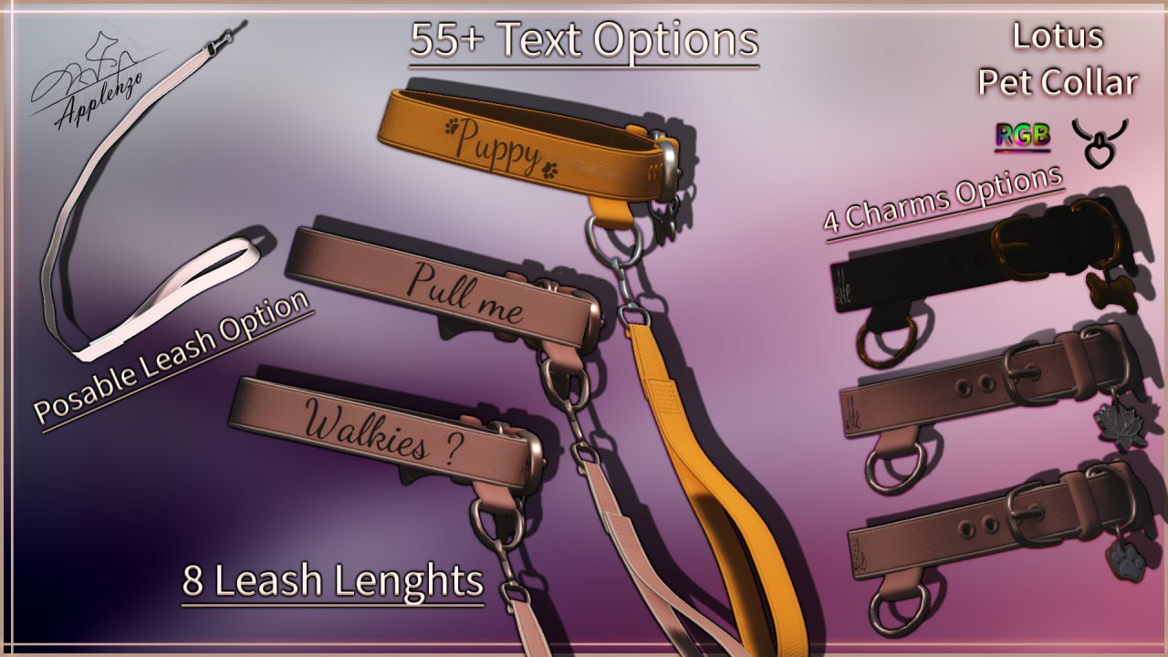 Lotus Pet Collar + Posable Leash