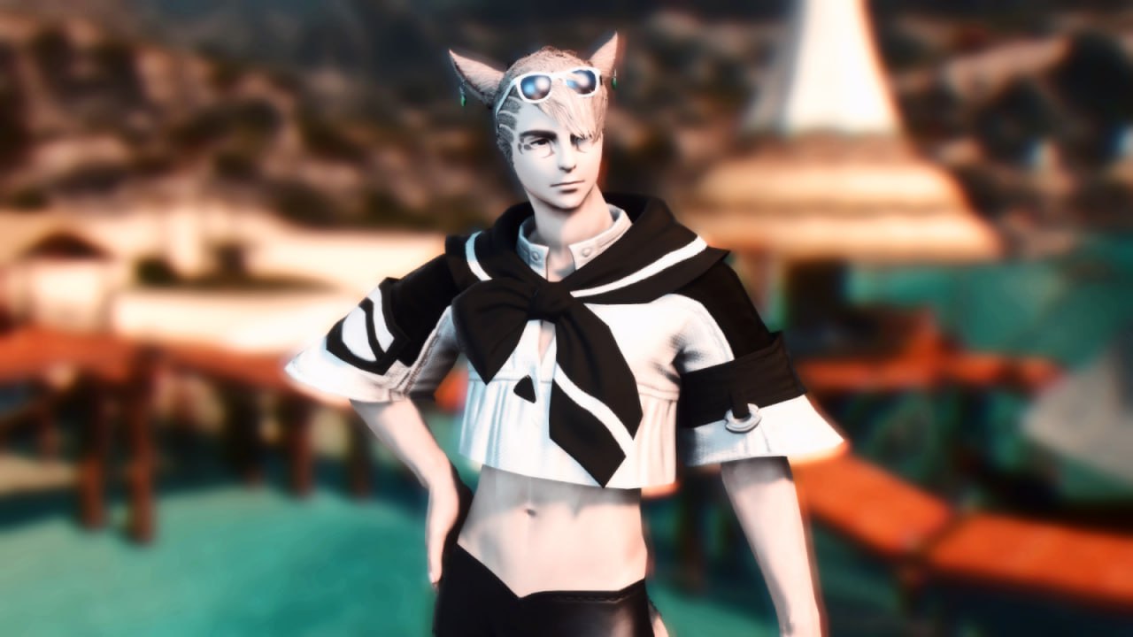 Sailor Crop Top for Miqo'te Males