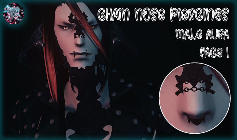 Au Ra Face 1 Chain Nose Piercings [M]