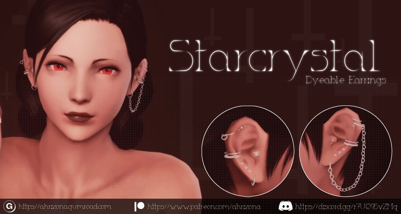 Starcrystal - Earrings for Hyur Midi_High