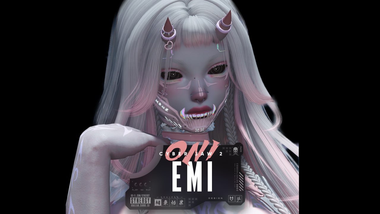 Emi Oni Cyber Jaw 2 (Previously_ Khalean's Cyberware for Vivi's Emi Sculpt)