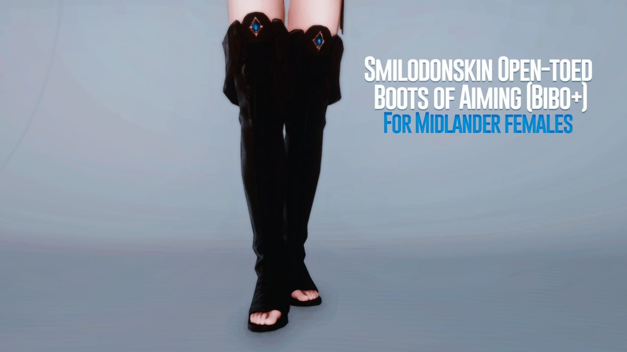 Smilodonskin Open-Toed Boots of Aiming [Bibo]