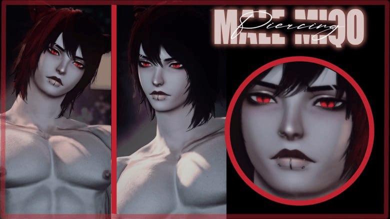 Piercings for Zael Sculpt Miqo'te