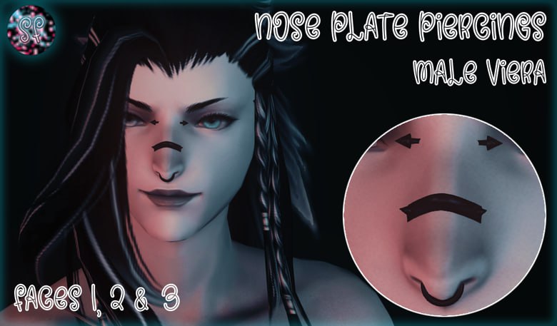 Viera Face 1+2+3 Nose Plate Piercings [M]