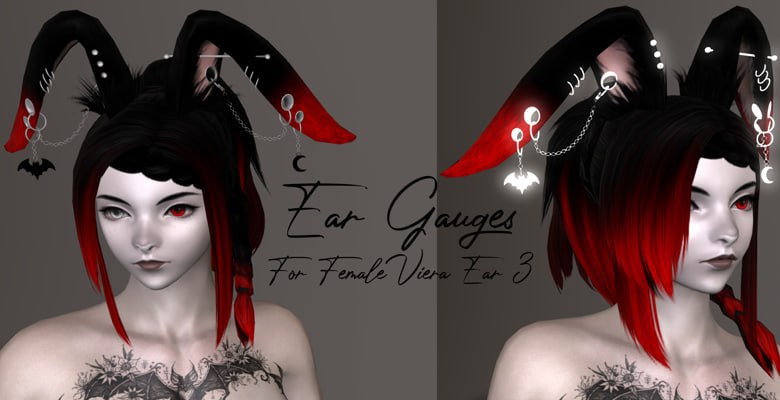 [F] Viera Ear 3 Gauges & Piercings