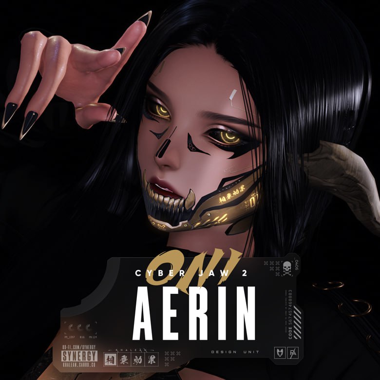 Aerin Oni Cyber Jaw 2 (Previously_ Khalean's Cyberware for Vivi's Aerin 2.0 Sculpt)